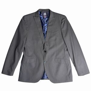 Savile Row Co Brixton Charcoal Gray Two Button Suit Jacket Blazer Sz 42L London